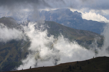 Evening cloudscape in Giau pass