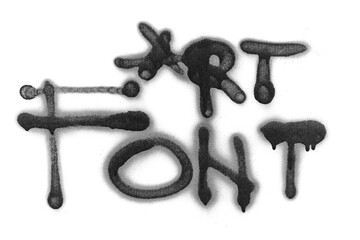 Photo graffiti, spray stain paint word, isolated on white	