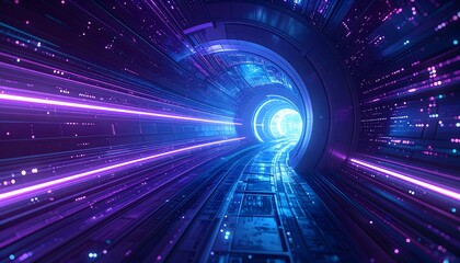 Obraz premium Abstract Cybersecurity Texture with Data Stream Flowing into Secure Digital Vault – Dark Mode