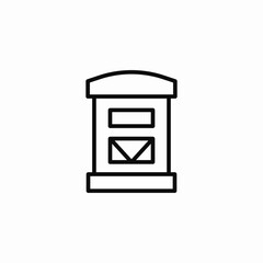 mail slot box icon sign vector