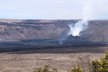 Steam Rising from Kīlauea Volcano