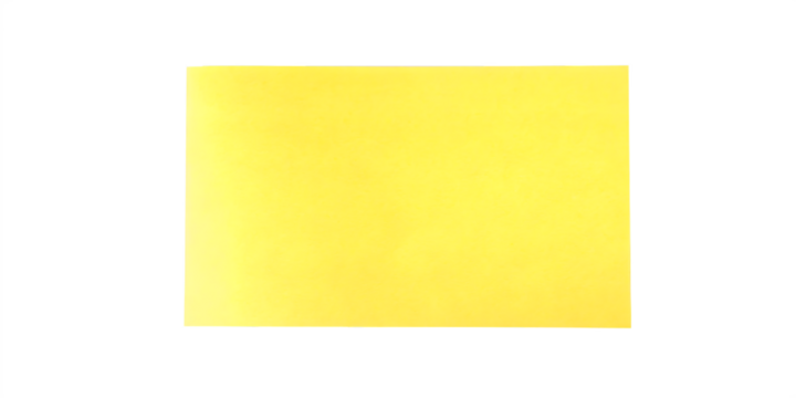 A bright yellow square sticky note isolated on white background