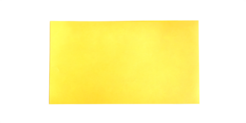 A single yellow sticky note isolated on white background