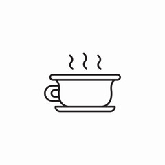 bowl steam warmth icon sign vector
