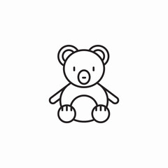 cute teddy bear icon sign vector