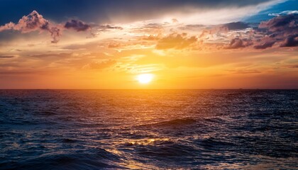 Fototapeta premium Sunset Over The Atlantic Ocean