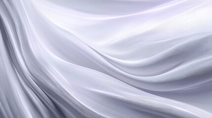 Obraz premium Elegant flowing white fabric creates soft abstract curves
