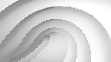 Obraz premium Abstract white curves create minimalist, modern design flow.