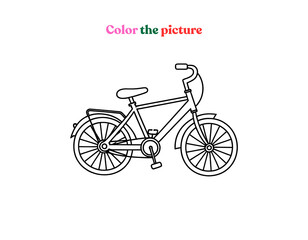 bicycle picture for coloring activity
