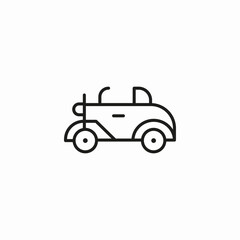 classic car side view icon sign vector