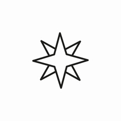 eight point star icon sign vector