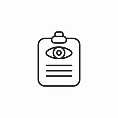 eye on clipboard icon sign vector