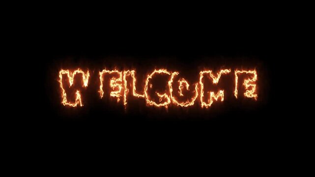 welcome typography transparent composition video