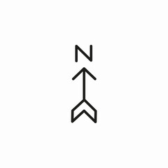 north arrow icon icon sign vector