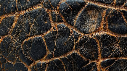 Detailed close-up of aged leather showcasing texture and unique