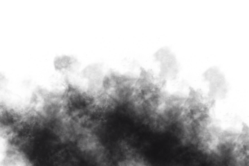 Dense black smoke effect rising upward, creating a dramatic atmosphere. Realistic fog, smog, or fire aftermath texture for backgrounds and overlays. Perfect for horror, destruction, or dark art.