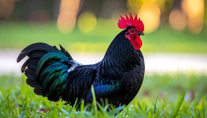 Rooster in a park