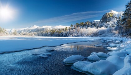 Obraz premium Winter Landscape With Ice