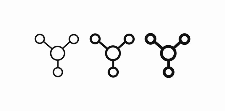 chemical bonds molecules icon sign vector