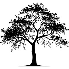 Download silhouette tree vector graphic nature design illustration art