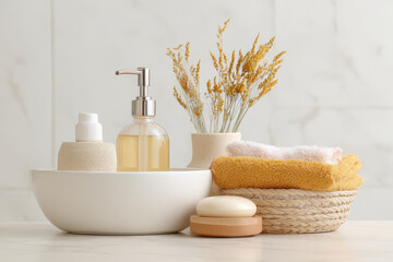 minimalist bathroom exuding cleanliness and order enhanced with ar skin care tips for ultrabright ambiance