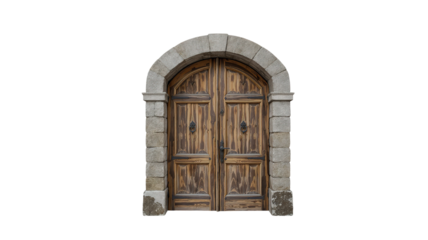 Wooden door in traspara background png