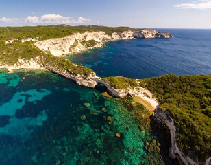 Panoramic view of a coastal archway