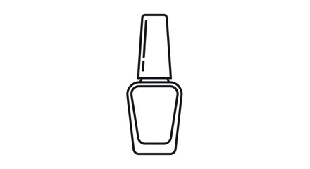 Outline of a Nail Polish Bottle Design.