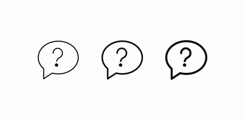 question mark bubble icon sign vector