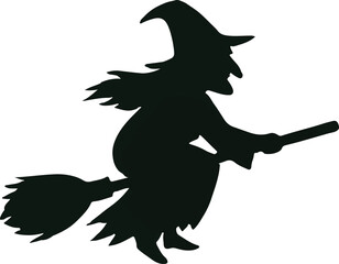  Witch flying on broomstick