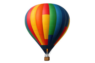 Fototapeta premium Colorful hot air balloon flying, transparent background