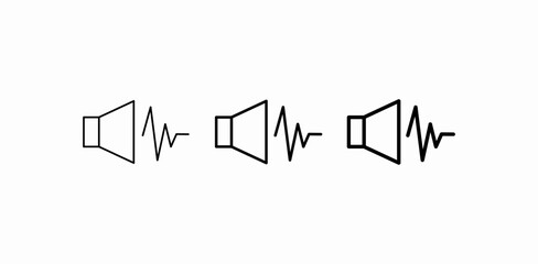 speaker audio waveform icon sign vector
