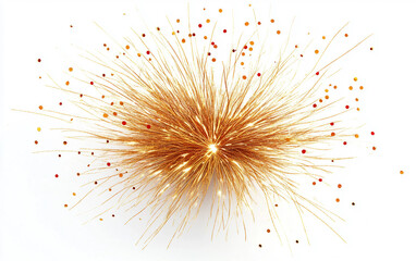 Vibrant fireworks exploding in the night sky creating a colorful and festive spectacle isolated on white background PNG