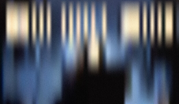 Abstract blurred vertical light streaks, textured with subtle noise, creating a moody, cinematic background ideal for film noir or tech designs.