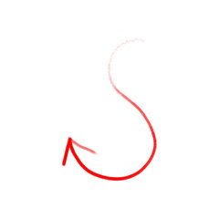 A bold, bright red rectangle stands prominently, a solid geometric form on transparent background