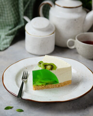 Enjoy a Refreshing and Delicious Kiwi Mousse Cake that features