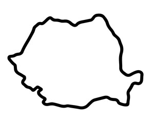 Outline map of Romania