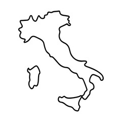 Outline map of Italy