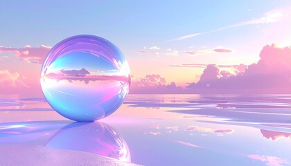 Holographic orb reflections vector in clean space