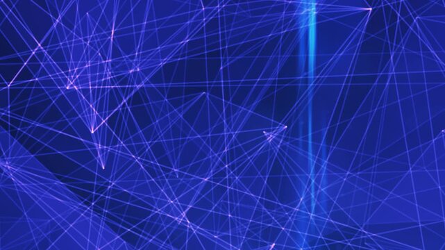 Digital network background with intersecting glowing purple lines