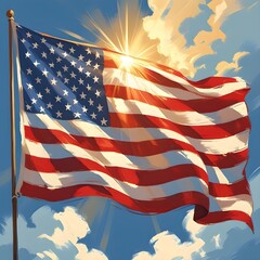 Obraz premium US national flag image . Flag design, USA, American national flag.
