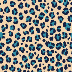 Vector seamless pattern. Leopard skin texture	
