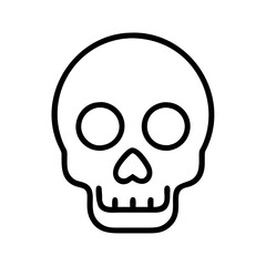 Skull outline vector graphic design for halloween and day of the dead celebrations icon art