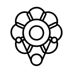 Obraz premium Abstract flower vector art with geometric shapes for design elements and floral decoration ideas
