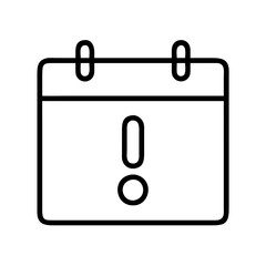 Calendar reminder icon vector illustration for event schedule and important date notification needs