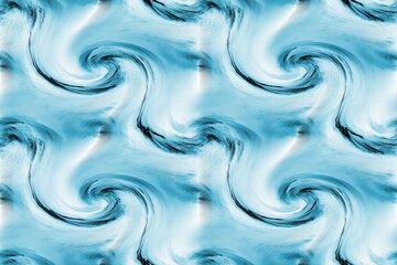Decorative wave texture. Seamless texture of blue storm waves for fabric and paper design