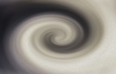An abstract image featuring a mesmerizing spiral swirl pattern in shades of grey and white,...