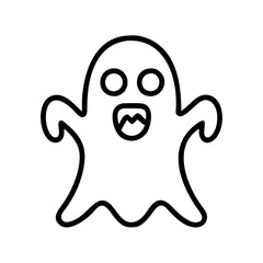 Cute halloween ghost vector illustration for spooky season designs and diy projects clip art