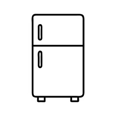Refrigerator freezer appliance kitchen home outline drawing vector illustration design element 90