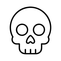 Skull vector image for halloween spooky designs and day of the dead celebration outline drawing
